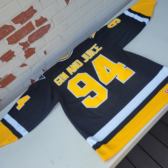 Vintage CCM hockey jersey snoop Dogg gin and juice custom made mens medium stitc - Picture 9 of 11